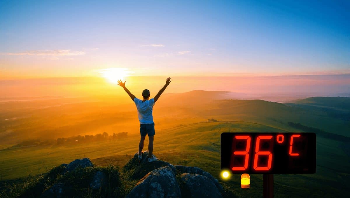 Chegou o verão (eram 09:24). Traz 36 graus para Braga e aviso amarelo para o Minho