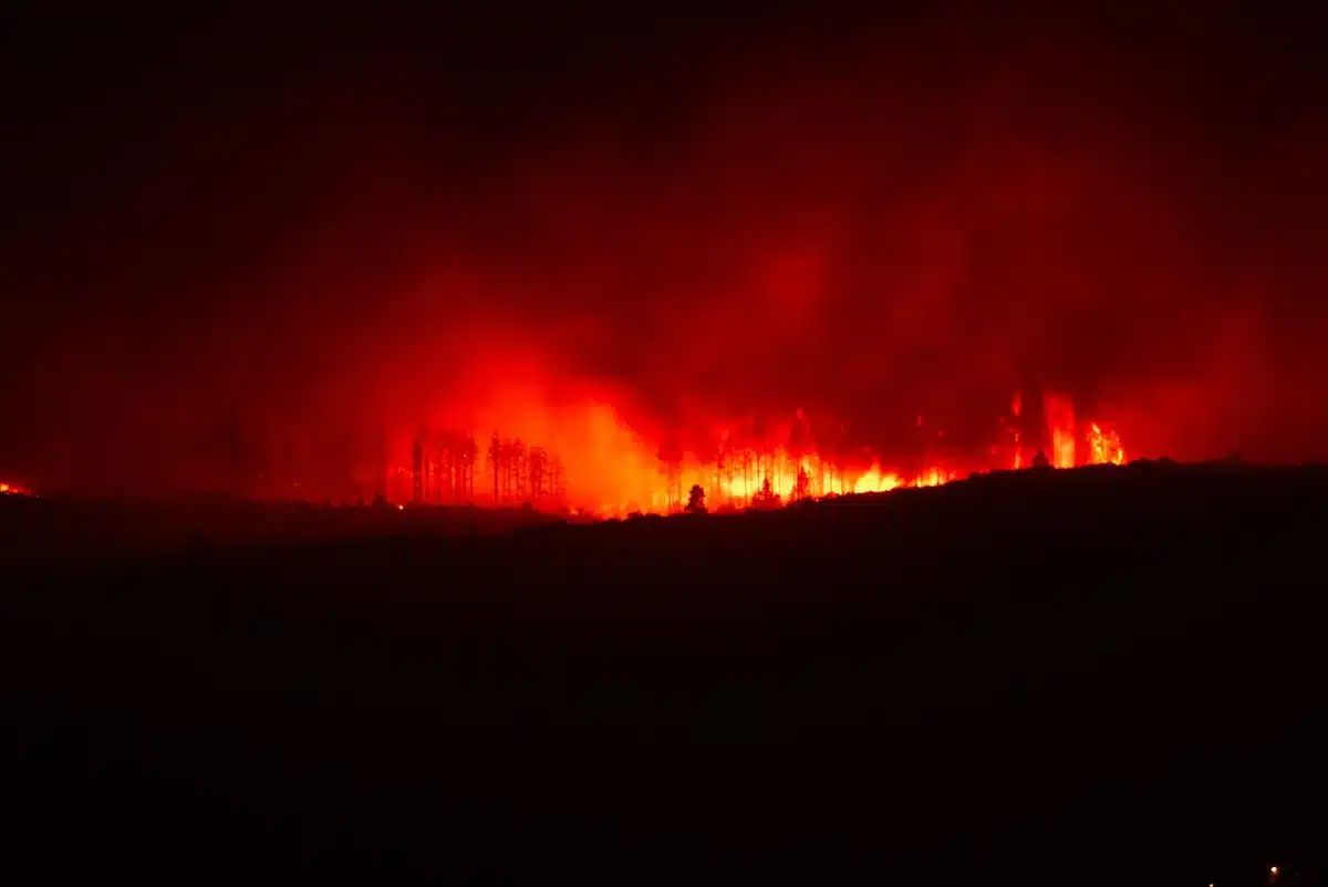 Mapa de Portugal mostrando &aacute;reas com risco m&aacute;ximo e muito elevado de inc&ecirc;ndio